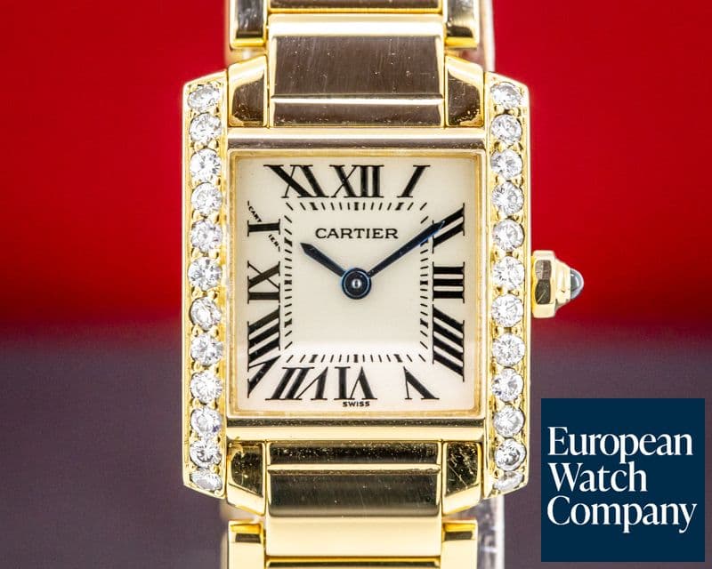 Image of Cartier Ladies Tank Francaise 18K Yellow Gold / Diamond Bezel