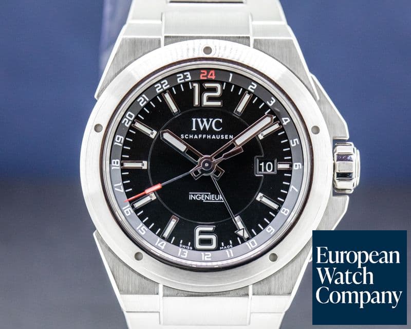 Image of IWC IW324402 Ingenieur Dual Time Black Dial SS 