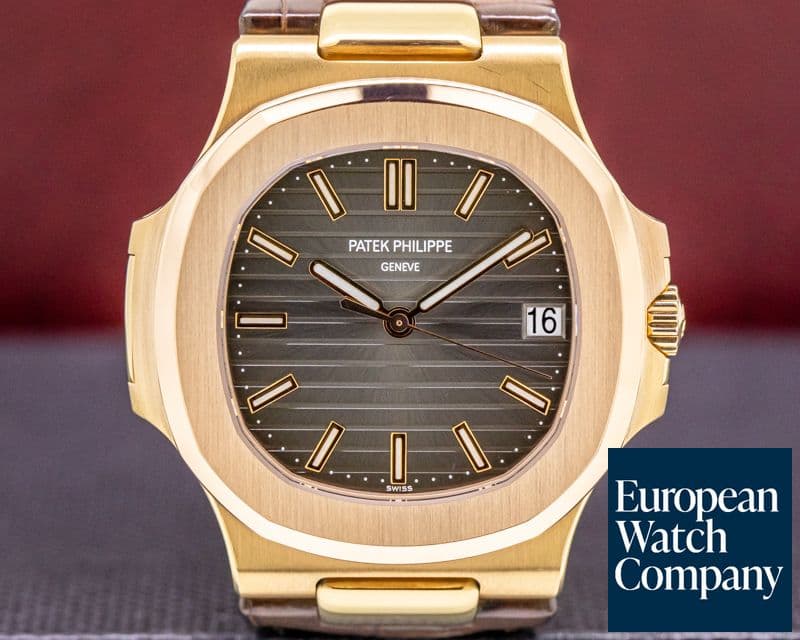 Image of Patek Philippe Nautilus 18K Rose Gold / Alligator Strap 