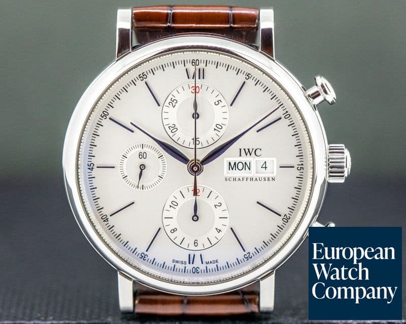 Image of IWC Portofino Chronograph SS Silver Dial 