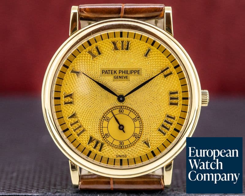 Image of Patek Philippe Calatrava Champagne Guilloche Dial 18K Yellow Gold
