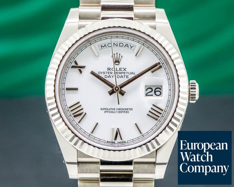 Image of Rolex Day Date President 228239 18K White Gold White Dial 40MM