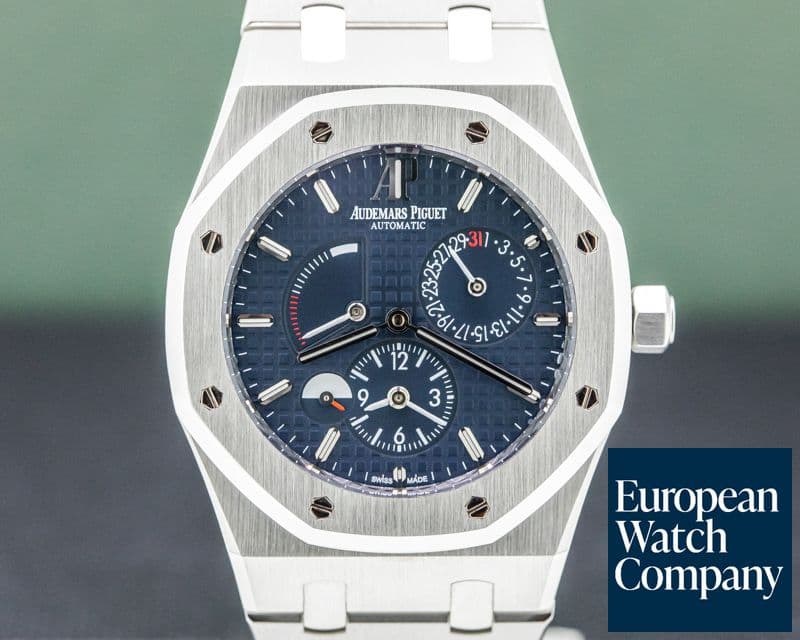 Image of Audemars Piguet Royal Oak Dual Time SS Blue Dial + (Extra White Dial)