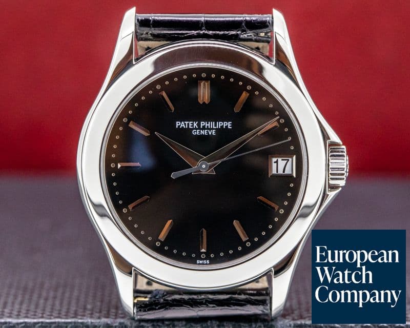 Image of Patek Philippe Calatrava Automatic Platinum Black Dial RARE