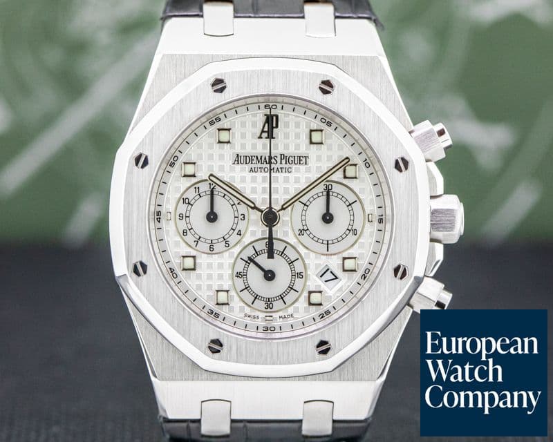 Image of Audemars Piguet Royal Oak Chronograph 18K White Gold / Alligator