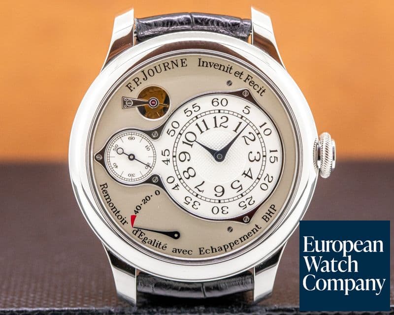 Image of F. P. Journe Chronometre Optimum Platinum Silver Dial / Deployment Buckle 42MM