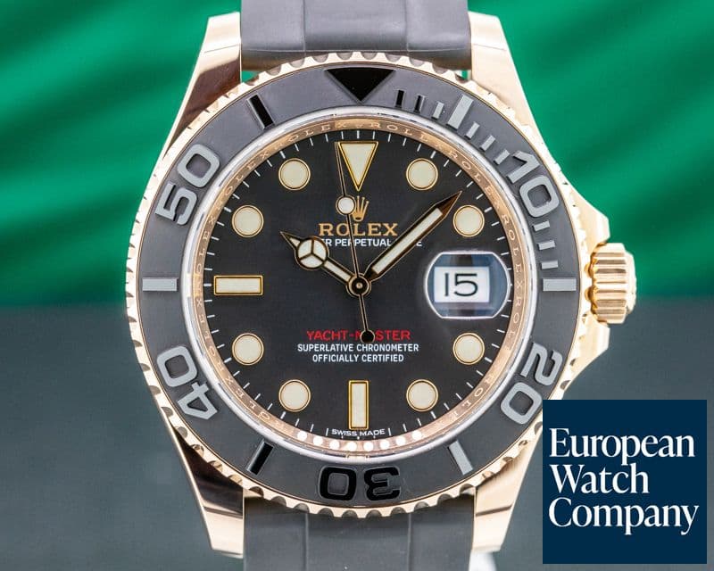 Image of Rolex Yacht Master 18K Rose Gold / Rubber 