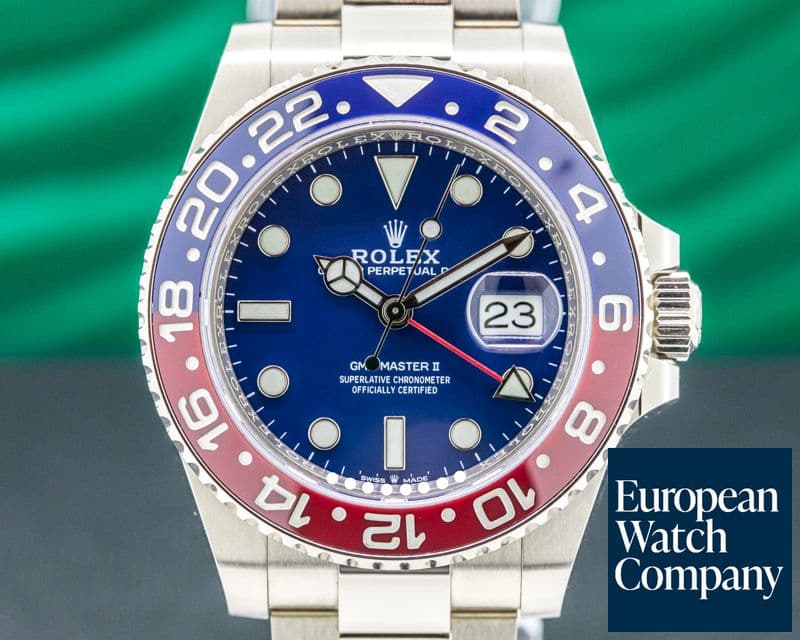 Image of Rolex GMT Master II Ceramic "Pepsi" White Gold BLUE DIAL UNWORN