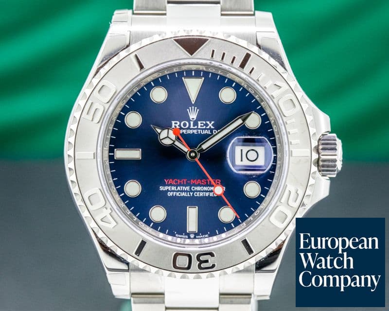 Image of Rolex Yacht Master SS Blue Dial / Platinum Bezel UNWORN