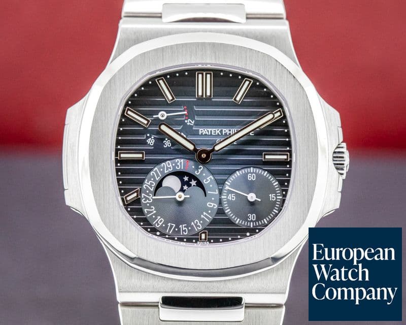 Image of Patek Philippe Jumbo Nautilus 5712 Moonphase Power Reserve SS 