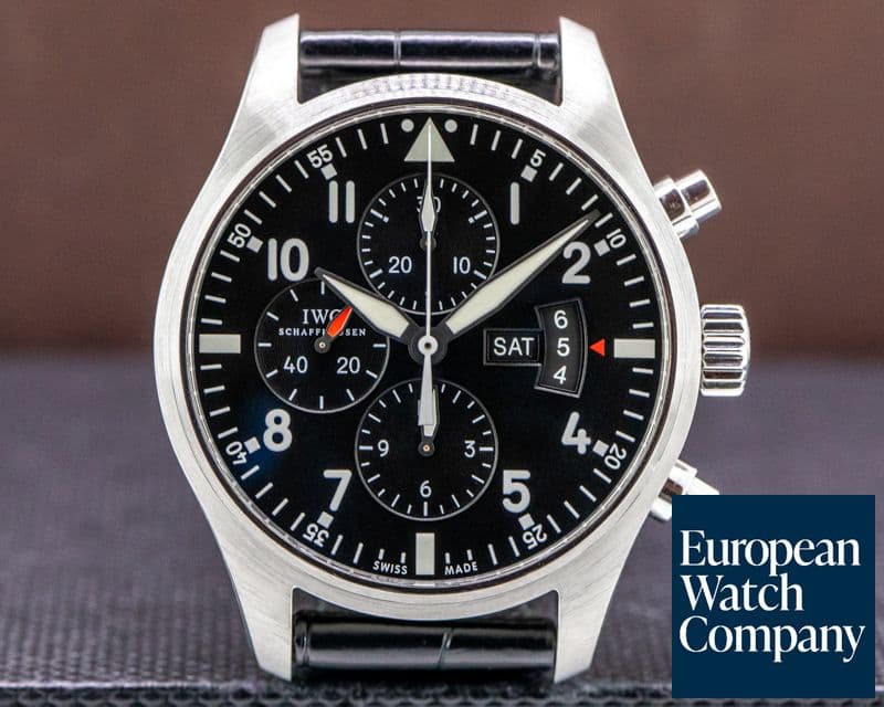 Image of IWC Pilot Chronograph SS / Alligator 