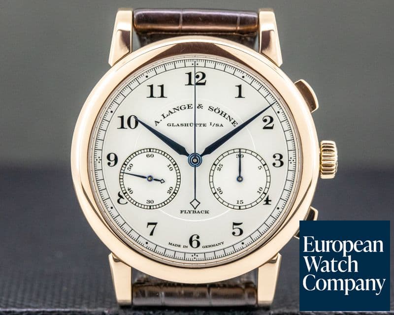 Image of A. Lange and Sohne 1815 Chronograph 402.032 18K Rose Gold Silver Dial  