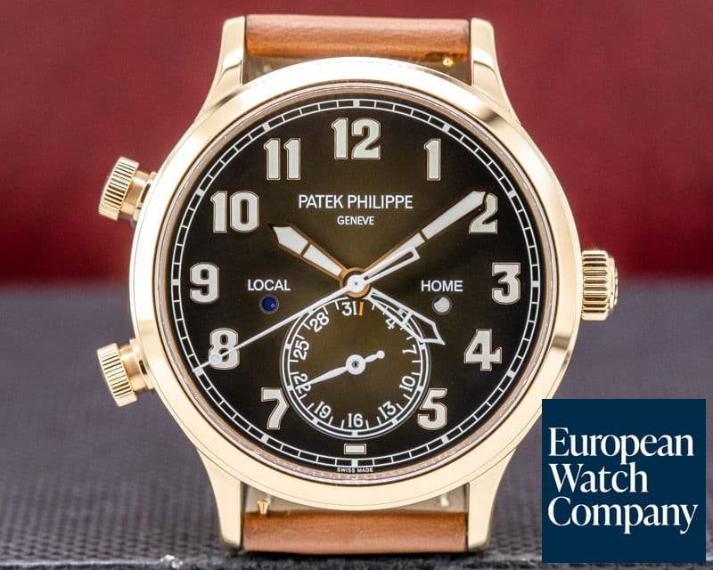 Image of Patek Philippe Calatrava Pilot Travel Time 18k Rose Gold UNWORN