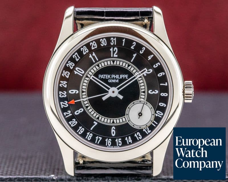 Image of Patek Philippe Calatrava Black Dial 18K White Gold / Deployant UNWORN DISCONTINUED