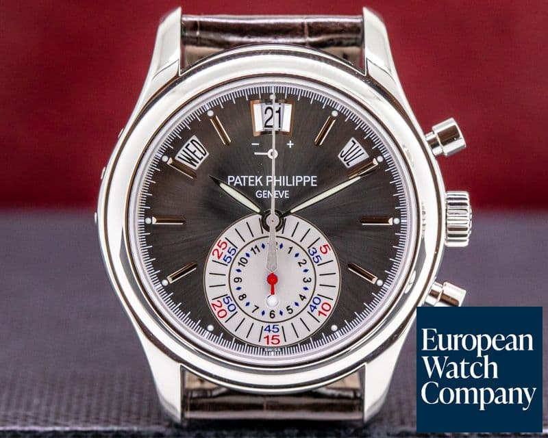 Image of Patek Philippe Annual Calendar  Chronograph 5960P Platinum Grey Dial 
