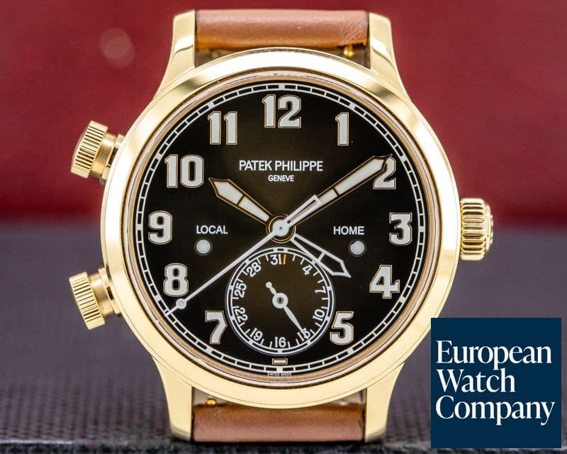 Image of Patek Philippe Mid Size 7234R Calatrava Pilot Travel Time 18k Rose Gold UNWORN