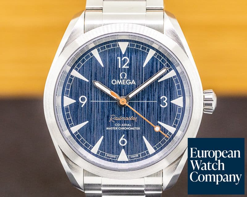 Image of Omega Railmaster Master Chronometer SS Co Axial Blue Dial