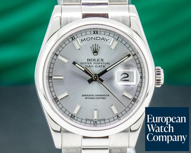 Image of Rolex President Platinum Glacier Roman Dial