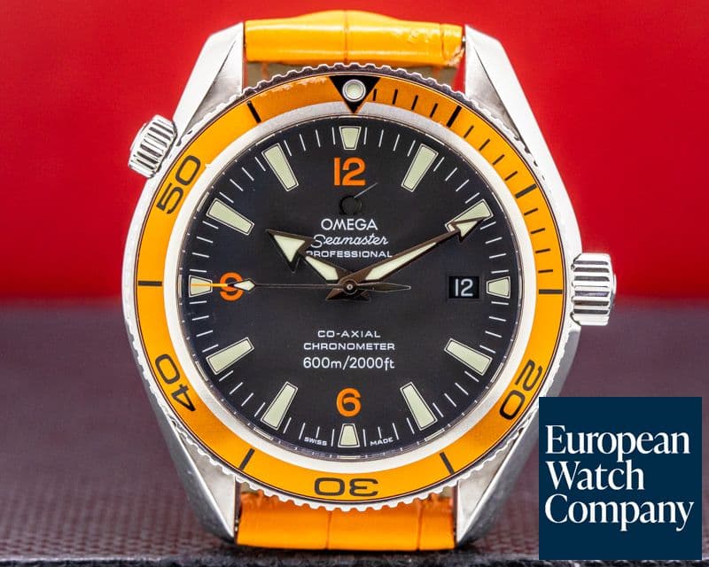 Image of Omega Seamaster Planet Ocean Orange Bezel SS Deployant