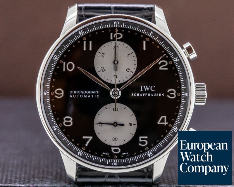 Image of IWC Portugieser Chronograph Black Panda Dial / SS
