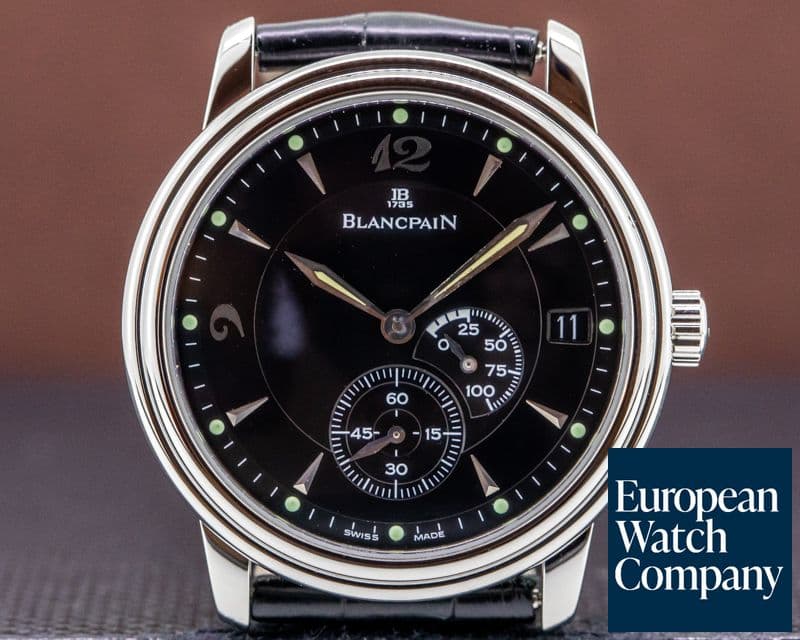 Image of Blancpain Villeret Ultra Slim Power Reserve SS Black Dial
