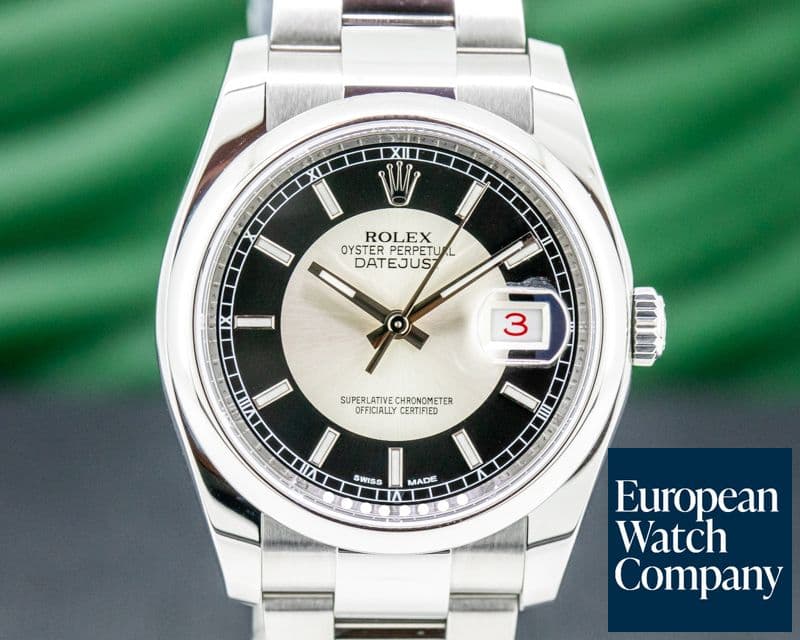 Image of Rolex Datejust Tuxedo Stick Dial Oyster SS 