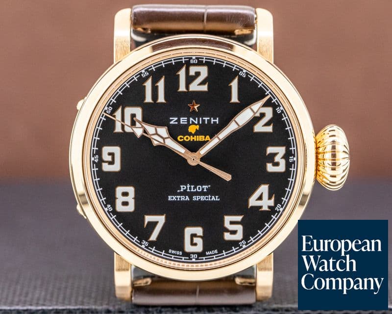 Image of Zenith Pilot Type 20 COHIBA Edition 18K Rose Gold Limited