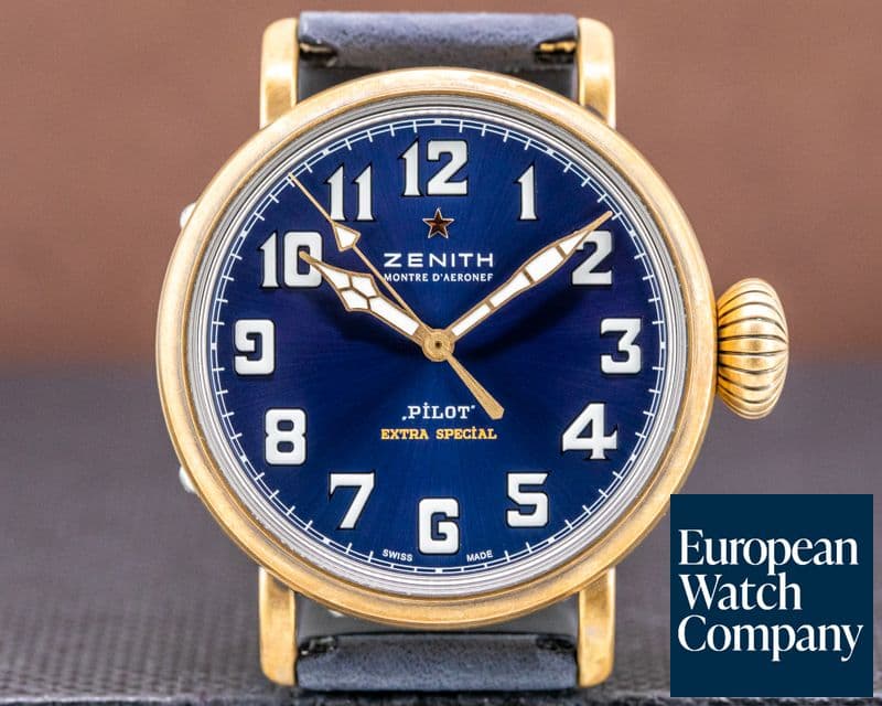 Image of Zenith Pilot Type 20 Extra Special Blue Dial Bronze