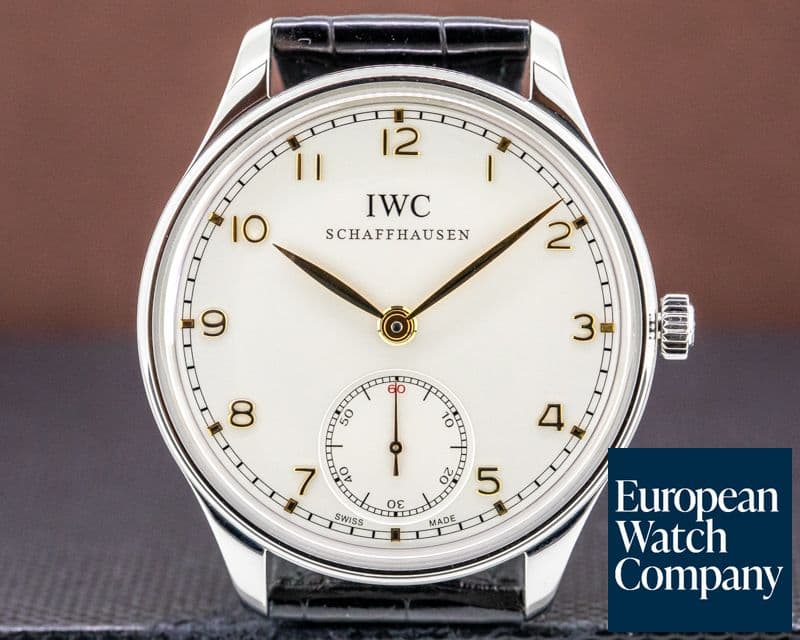 Image of IWC Portuguese Hand Wound Silver Dial SS