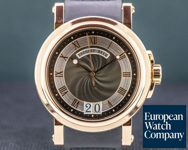 Image of Breguet Marine Automatic Big Date 18K Rose Gold / Rubber