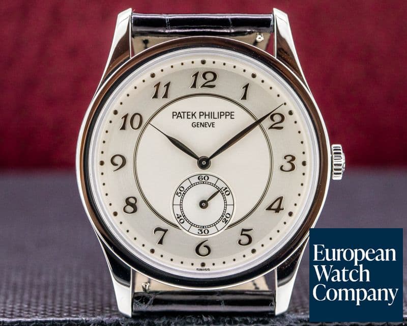 Image of Patek Philippe Calatrava Platinum Silver Dial Arabic Numerals 