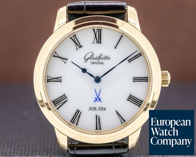 Image of Glashutte Original Senator Meissen Porcelain Dial 18K Rse Gold