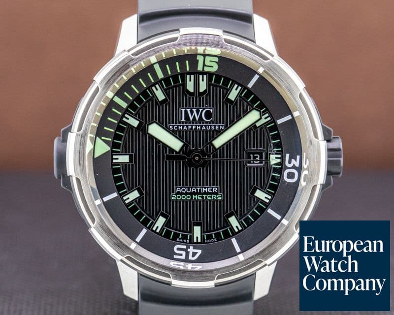 Image of IWC Aquatimer 2000 Automatic Black Dial Titanium / rubber strap