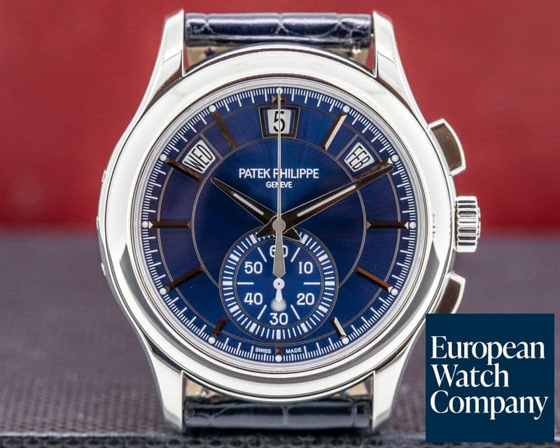 Image of Patek Philippe 5905P Chronograph Annual Calendar Platinum / Blue Dial 