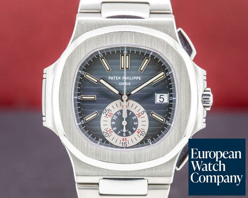 Image of Patek Philippe Nautilus 5980/1A Chronograph SS Blue Dial 