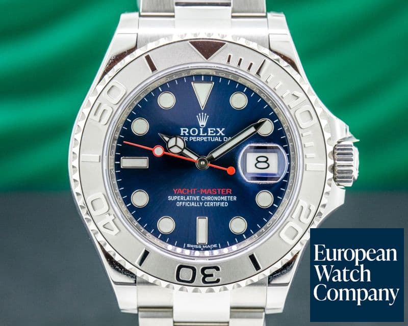 Image of Rolex Yacht Master SS Blue Dial / Platinum Bezel UNWORN