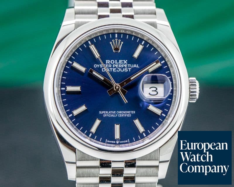Image of Rolex Datejust Blue Stick Dial / Jubilee Bracelet