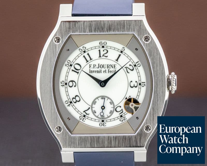 Image of F. P. Journe Elegante Men's Quartz Stainless Steel / Blue Strap