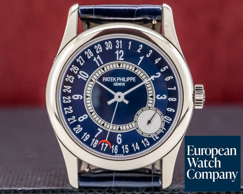 Image of Patek Philippe Calatrava 6000G Blue Dial 18K White Gold / Deployant