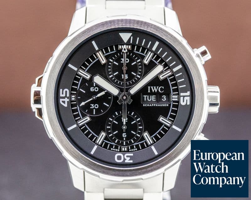 Image of IWC Aquatimer Chronograph SS Black Dial 