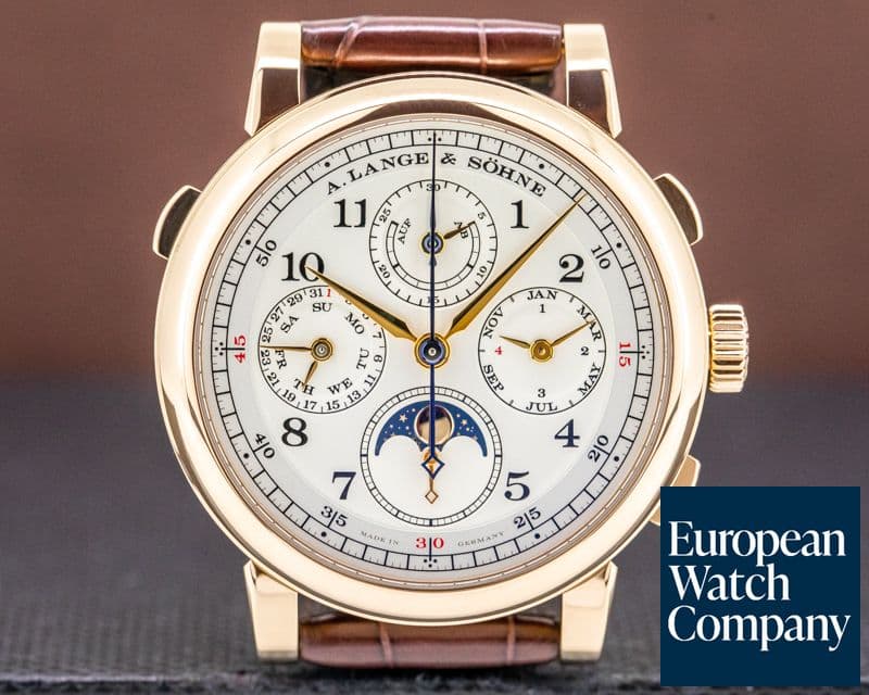 Image of A. Lange and Sohne 1815 Rattrapante Perpetual Calendar 18K Rose Gold FULL SET