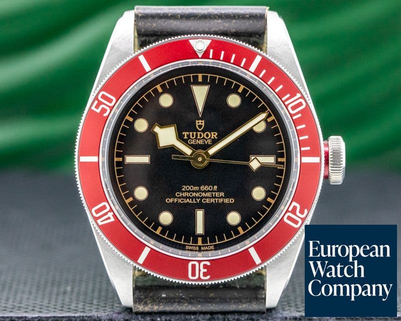 Image of Tudor Tudor Heritage Black Bay BLACK SS / Leather 