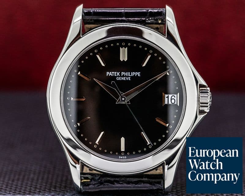 Image of Patek Philippe Calatrava Automatic Platinum Black Dial RARE