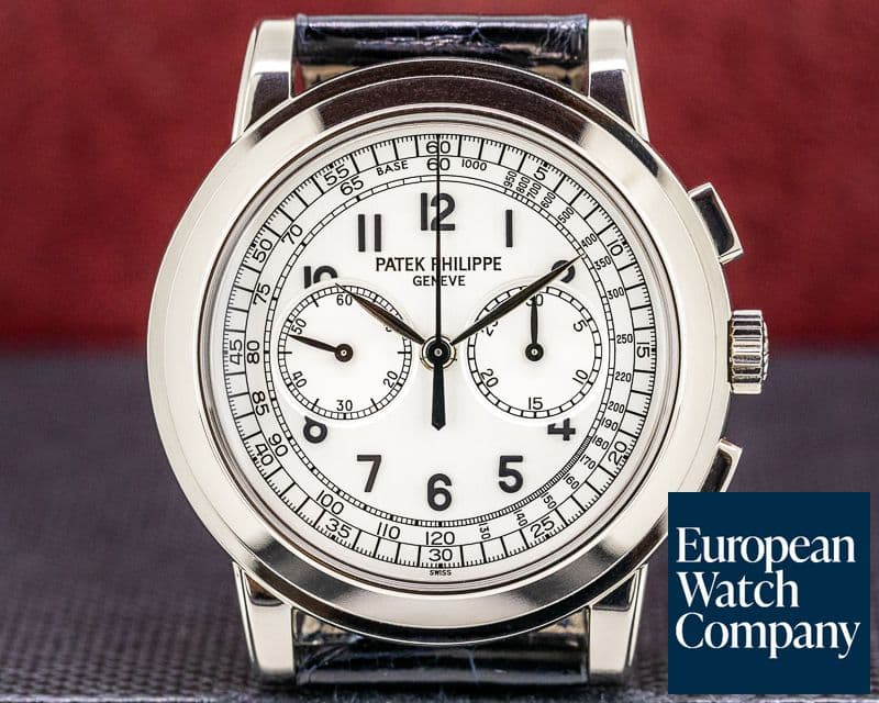 Image of Patek Philippe 5070 White Gold Chronograph FULL SET CRISP