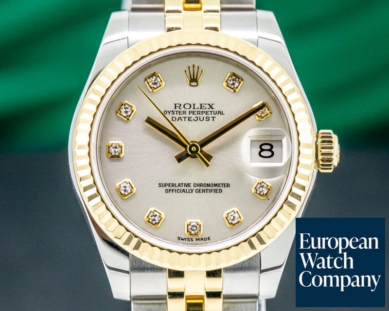 Image of Rolex Rolex Datejust 31 Silver Diamond Dial SS / 18k