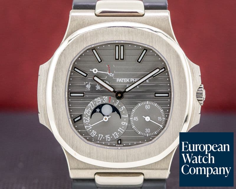 Image of Patek Philippe Nautilus 5712G Power Reserve Moonphase 18K White Gold 