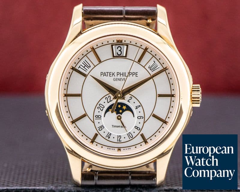 Image of Patek Philippe Annual Calendar Silver Dial 18K Rose Gold "TIFFANY & CO"

