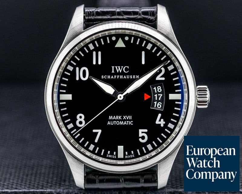 Image of IWC Mark XVII Black Dial SS / Alligator 