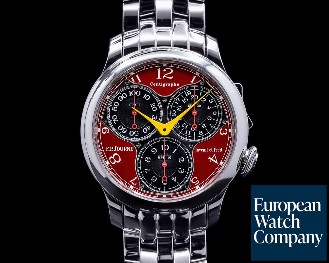 Image of F. P. Journe Centigraphe F Souverain "Ferrari" Platinum / Platinum Bracelet RARE