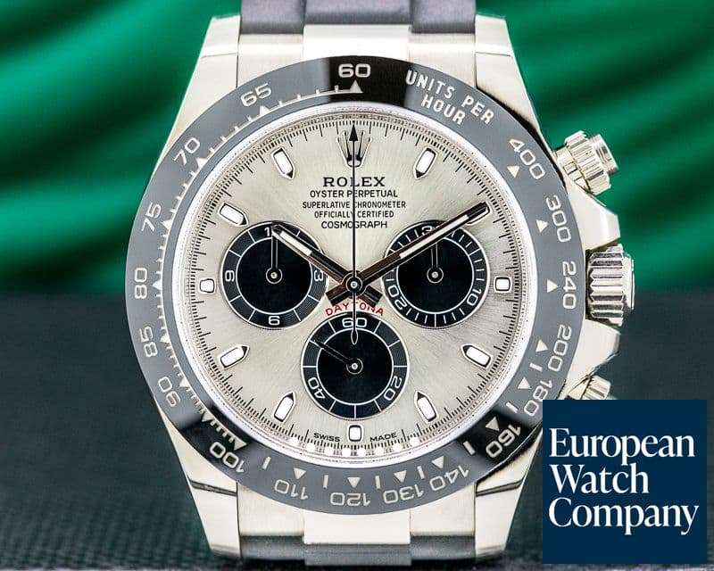 Image of Rolex Daytona 18K White Gold Ceramic Oysterflex Silver Dial 